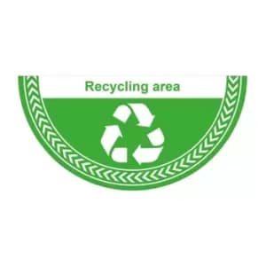 Image of 'recycling Area' Floor Graphic (750mm x 375mm)