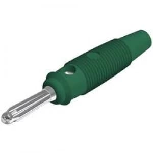 Image of Banana plug Plug straight Pin diameter 4mm Green SKS Hirschma