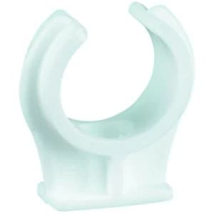 Image of Wickes White Plastic Pipe Clips - 22mm Pack of 15