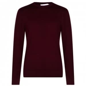 Image of Calvin Klein Crew Knit Jumper - Oxblood XUT