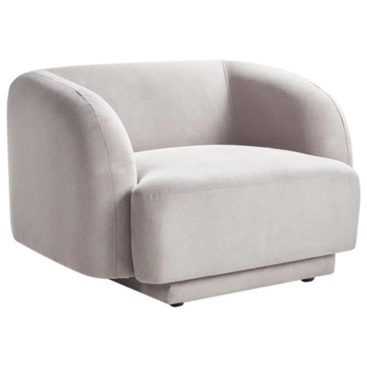 Image of Beliani Fabric Armchair Grey Skjanes