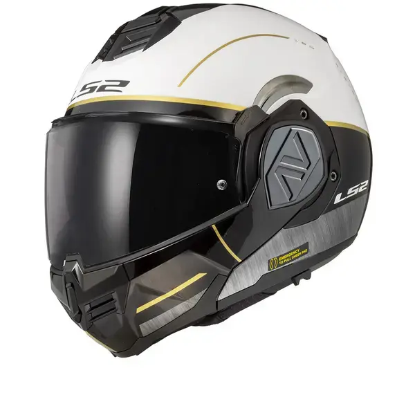 Image of LS2 FF906 Advant Iron Matt White Black Jeans-06 Modular Helmet Size L