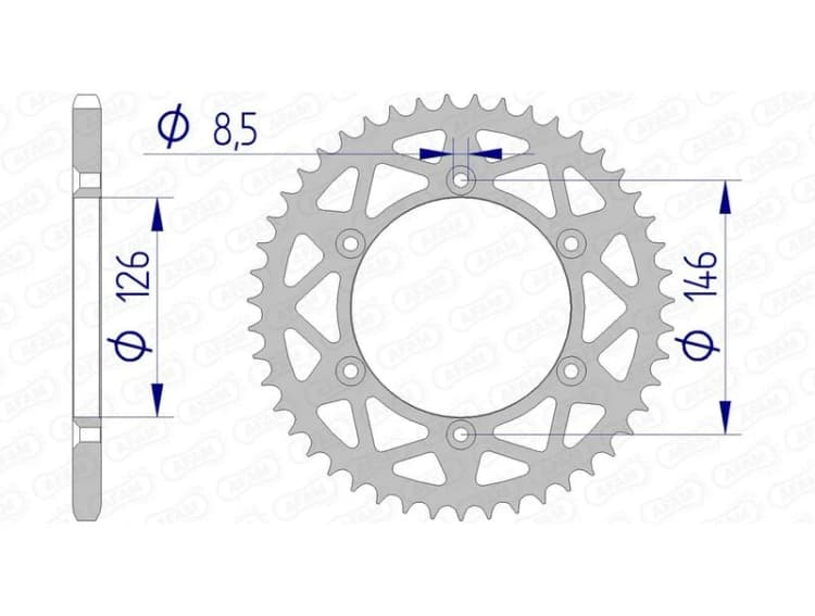 Image of AFAM Aluminium Rear Sprocket 15203 - 520