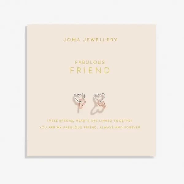 Image of Forever Yours Fabulous Friend Silver Rose Gold Plated Earrings 6760