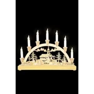 Image of LED Wooden Candle bridge Decoration