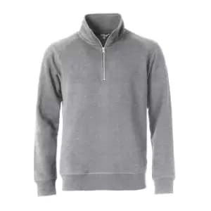 Image of Clique Unisex Adult Classic Melange Half Zip Sweatshirt (XS) (Grey)