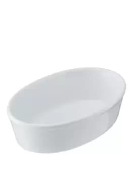 Image of Mikasa Chalk Oval Pie Dish - 17 Cm