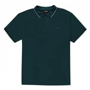 Image of Pierre Cardin XL Tipped Polo Shirt Mens - Teal