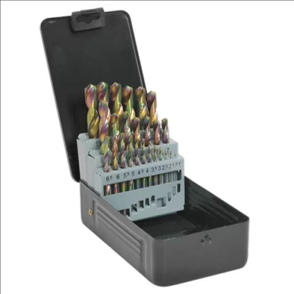 Image of Genuine SEALEY S0938 HSS Drill Bit Set 25pc Edge Ground - Metric DIN 338