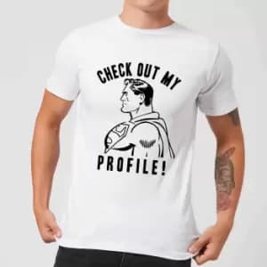 Image of DC Comics Superman Check Out My Profile T-Shirt - White - L