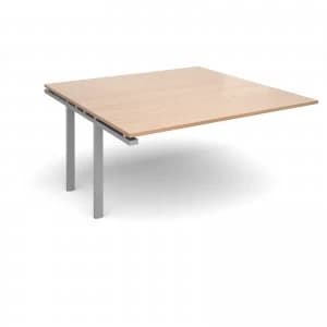 Image of Adapt II Boardroom Table Add On Unit 1600mm x 1600mm - Silver Frame b