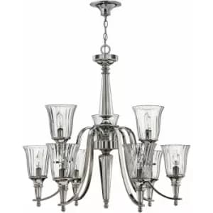 Image of Loops - 9 Bulb Chandelier Hanging Pendant LIght Sterling LED E14 60W Bulb