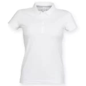 Image of Skinnifit Womens/Ladies Short Sleeve Polo Shirt (XL) (White)