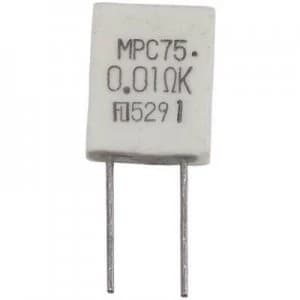 Image of Metal film resistor 0.01 Radial lead MPC75 5 W 10 Fukushima Futaba MPC75 5W 001 Ohm 10