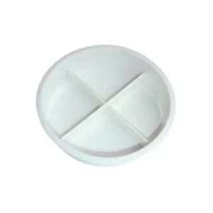 Image of Major Brushes Plastic Saucer 4 Division 11cm Diameter Pack of 10