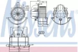 Image of Nissens Interior Cabin Blower Fan 87139