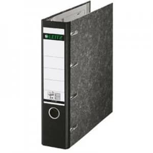 Image of Leitz Lever arch file 1092-00-00 2 x A5 landscape Spine width: 75mm Black Paste paper 4 brackets 10920000