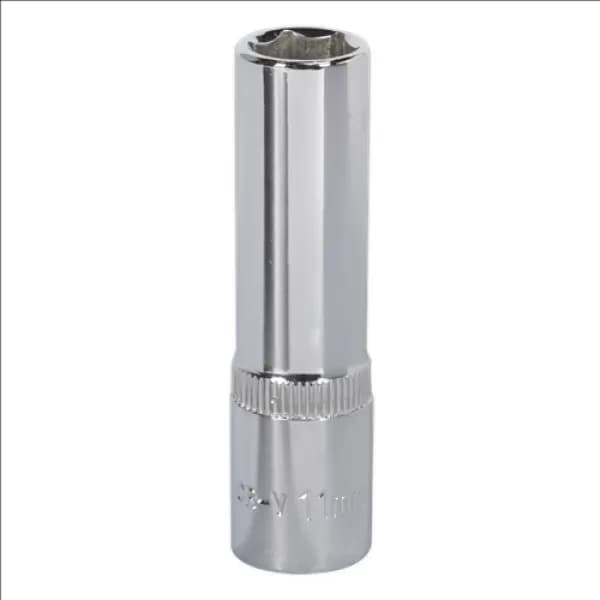 Image of Genuine SEALEY SP3811D WallDrive® Socket 11mm Deep 3/8Sq Drive Fully Polished