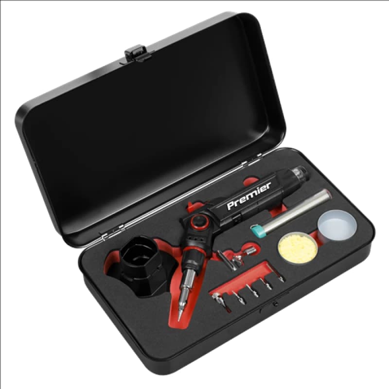 Image of Sealey Premier Butane Indexing Soldering Iron Kit 3-in-1 AK2971