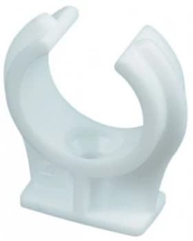Image of Wickes White Plastic Pipe Clips - 22mm Pack of 50