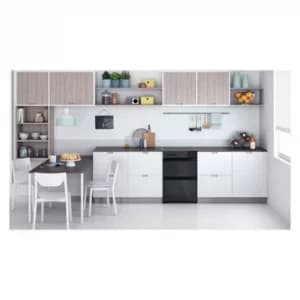 Image of Indesit ID67V9KMB Ceramic Hob Double Oven Electric Cooker
