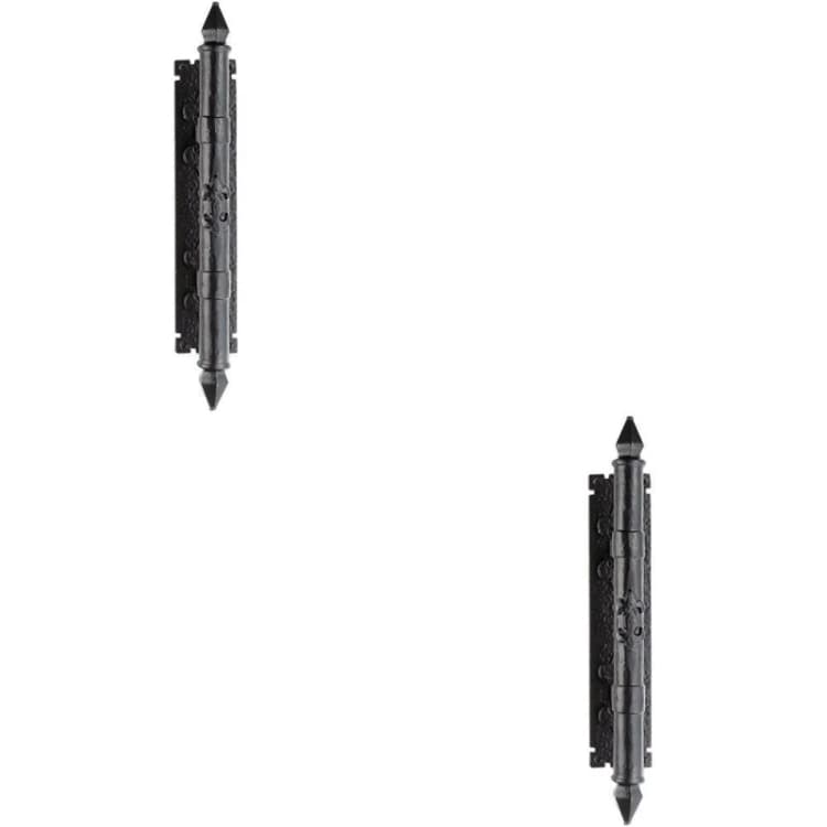Image of Loops 2x Traditional Forged Pull Handle on Backplate 310 x 65mm Black Antique Black unisex