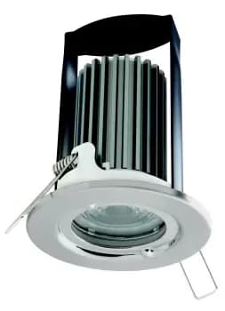 Image of British General Ip65 Brushed Steel Effect Fixed LED Fire-Rated Downlight 7W