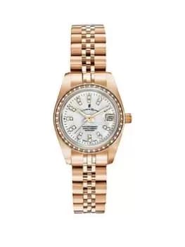 Image of Jacques Du Manoir Jacques Du Manoir Swiss-Made Ladies Inspiration Rose Gold Plated Bracelet Watch