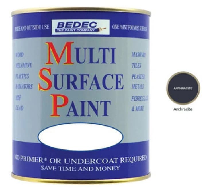 Image of Bedec Multi Surface Paint - Satin - Anthracite - 5 Litre