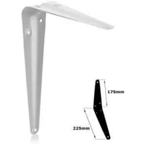 Image of Shelf Brackets White London Pattern Metal For Shelving Constructions - Size 175x225mm - Pack of 20