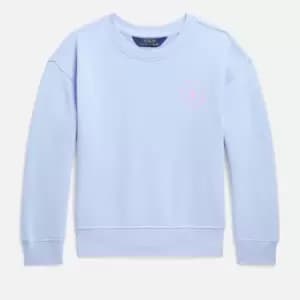 Image of Polo Ralph Lauren Girls Bubble Sweatshirt - Baby Blue - 8 Years