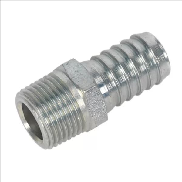 Image of Genuine SEALEY AC42 Screwed Tailpiece Male 3/8BSPT - 1/2 Hose Pack of 5