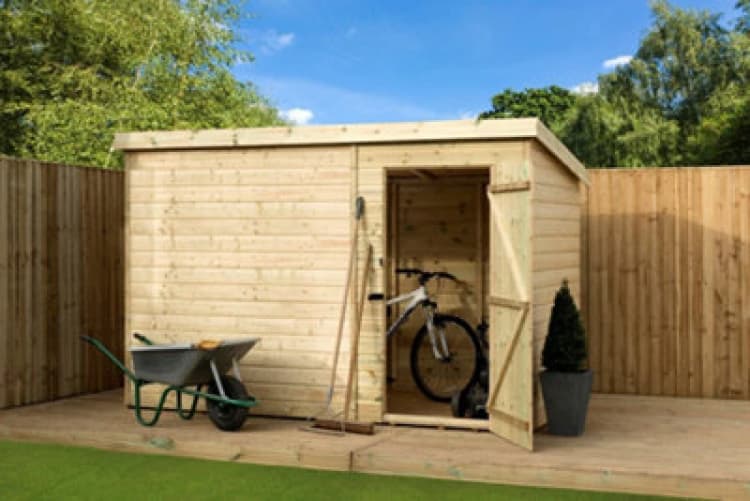 Image of Empire Sheds Empire 1000 Pent 8X5 Pressure Treated Tongue And Groove Wooden Garden Shed Door Right (8' X 5' / 8ft X 5ft) (8X5)