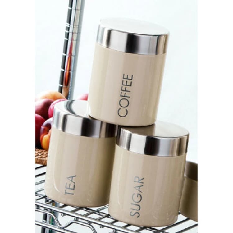 Image of Premier Housewares Maison by Premier Liberty Enamel Coffee Canister Cream