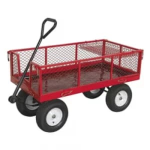 Image of Platform Truck with Sides Pneumatic Tyres 450KG Capacity