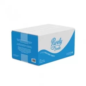 Image of ValueX Hand Towels C Fold 1Ply 100% Recycled Blue (Case 2400) PS1021