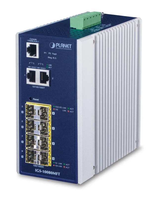 Image of PLANET IGS-10080MFT network switch Managed Gigabit Ethernet (10/100/10