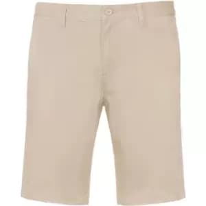 Image of Kariban Mens Chino Bermuda Shorts (3XL) (Beige)