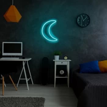 Image of Crescent - Blue Blue Wall Lamp