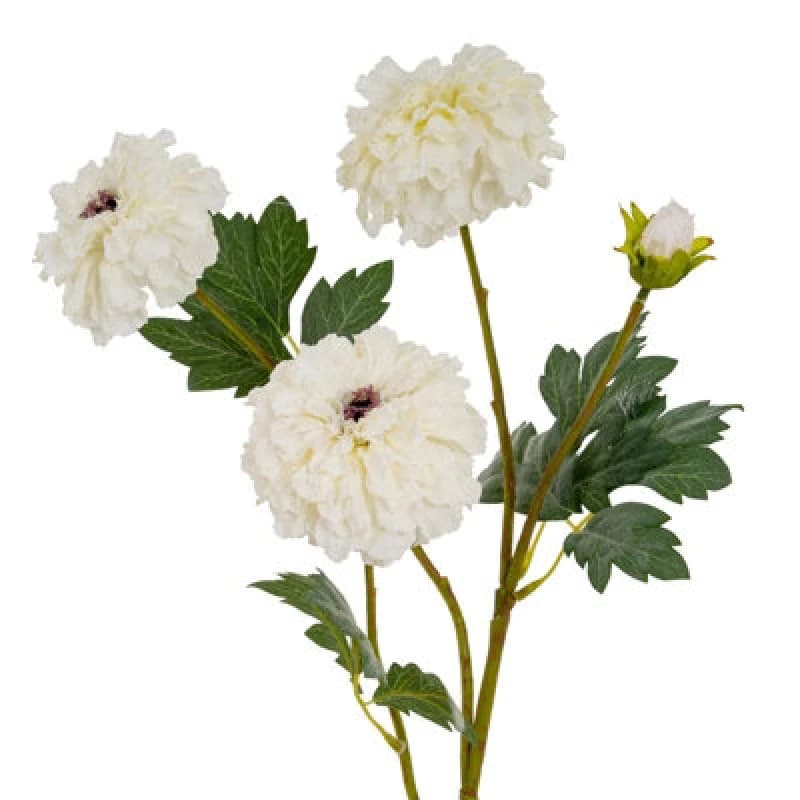 Image of Hill Interiors African Marigold Artificial Flower Spray White (One Size)