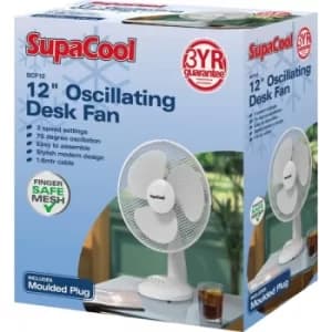 Image of SupaCool Oscillating Desk Fan 12 UK Plug