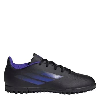 Image of adidas X .4 Childrens Astro Turf Trainers - Black/SonicInk