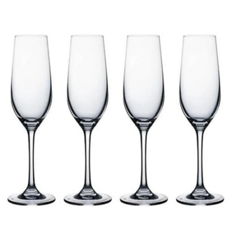 Image of Ravenhead Set of 4 Kings Champagne Flute Glasses glass ONE SIZE