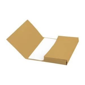 Image of 5 Star Office Foolscap Document Wallet Half Flap 250gsm Recycled Capacity 32mm Yellow Pack of 50