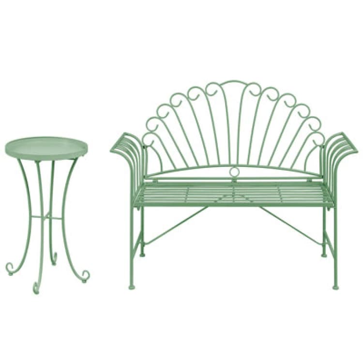 Image of Beliani Bistro Set Cavinia Metal Green