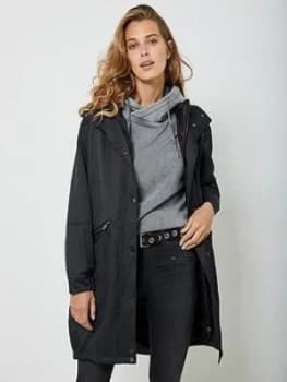 Image of Mint Velvet Padded Lined Cocoon Parka - Midnight