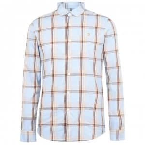 Image of Farah Vintage Long Sleeve Check Shirt - 477 Neon Blue