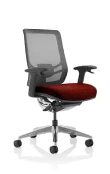 Image of Ergo Click Bespoke Fabric Seat Ginseng Chilli Black Mesh Back