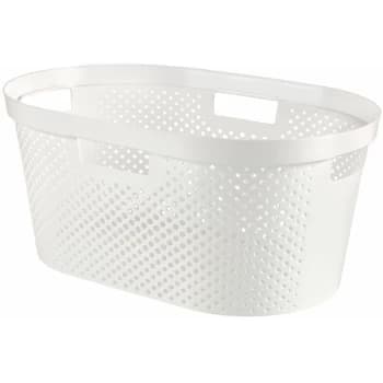 Image of Recycled Infinity Dots Laundry Basket 40L White - 247599 - Curver