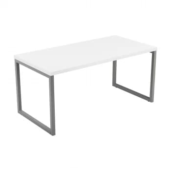 Image of Picnic Low Table 1800 - Ice White Top and Silver Legs
